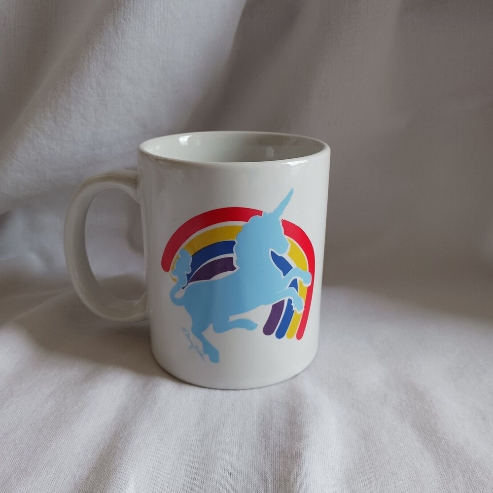 Vintage Unicorn‎ Rainbow Coffee Cup Mug Mary Ellis Pride 80s